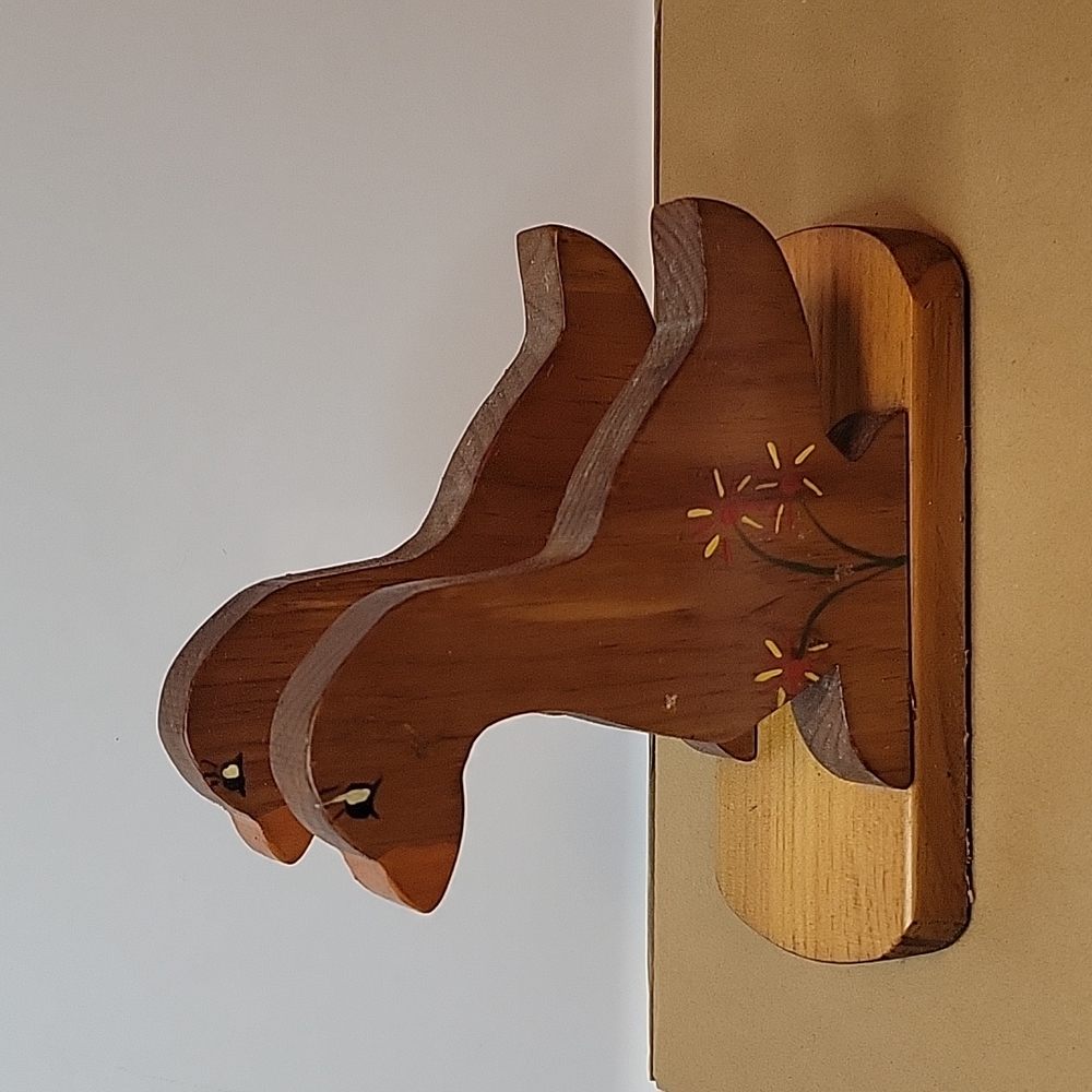 Vintage Duck Painted Wooden Napkin Holder- Farmhouse, Country
